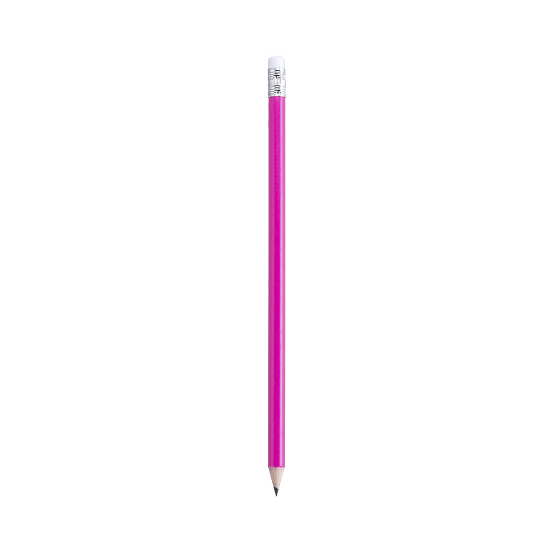 LAPIZ GRAFITO CON GOMA  COLOR MADERA *** FUCSIA *** REF.8587
