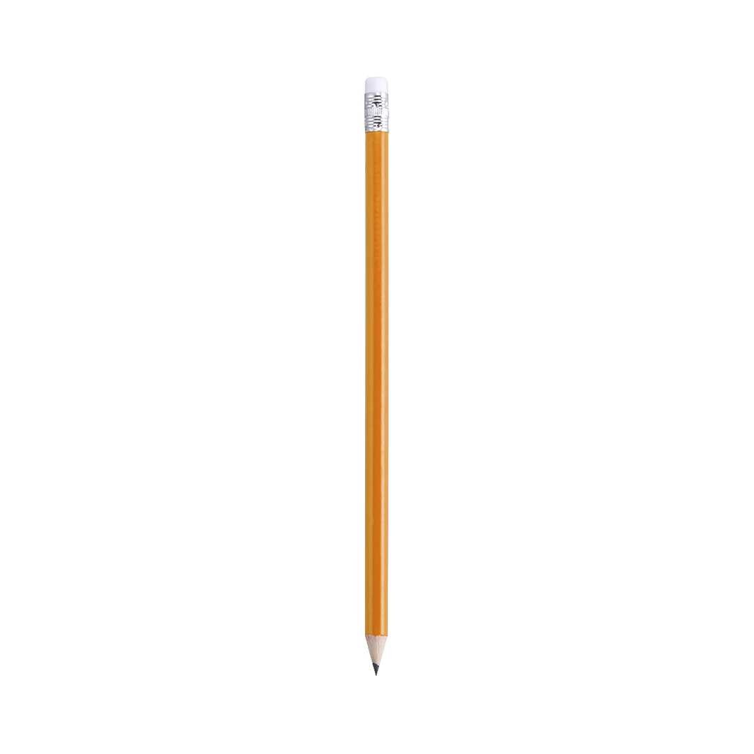 LAPIZ GRAFITO CON GOMA  COLOR MADERA *** NARANJA *** REF.8587