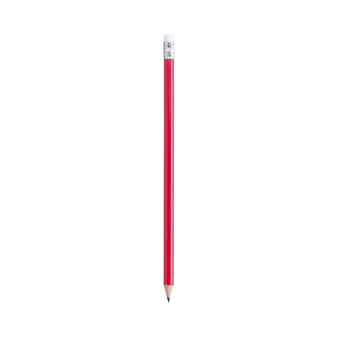 LAPIZ GRAFITO CON GOMA  COLOR MADERA *** ROJO *** REF.8587