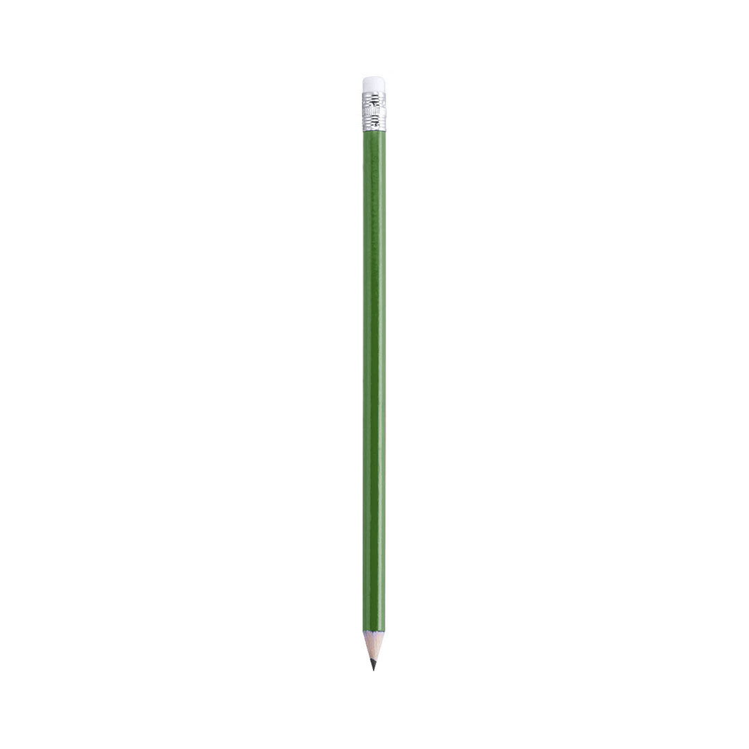 LAPIZ GRAFITO CON GOMA  COLOR MADERA *** VERDE *** REF.8587