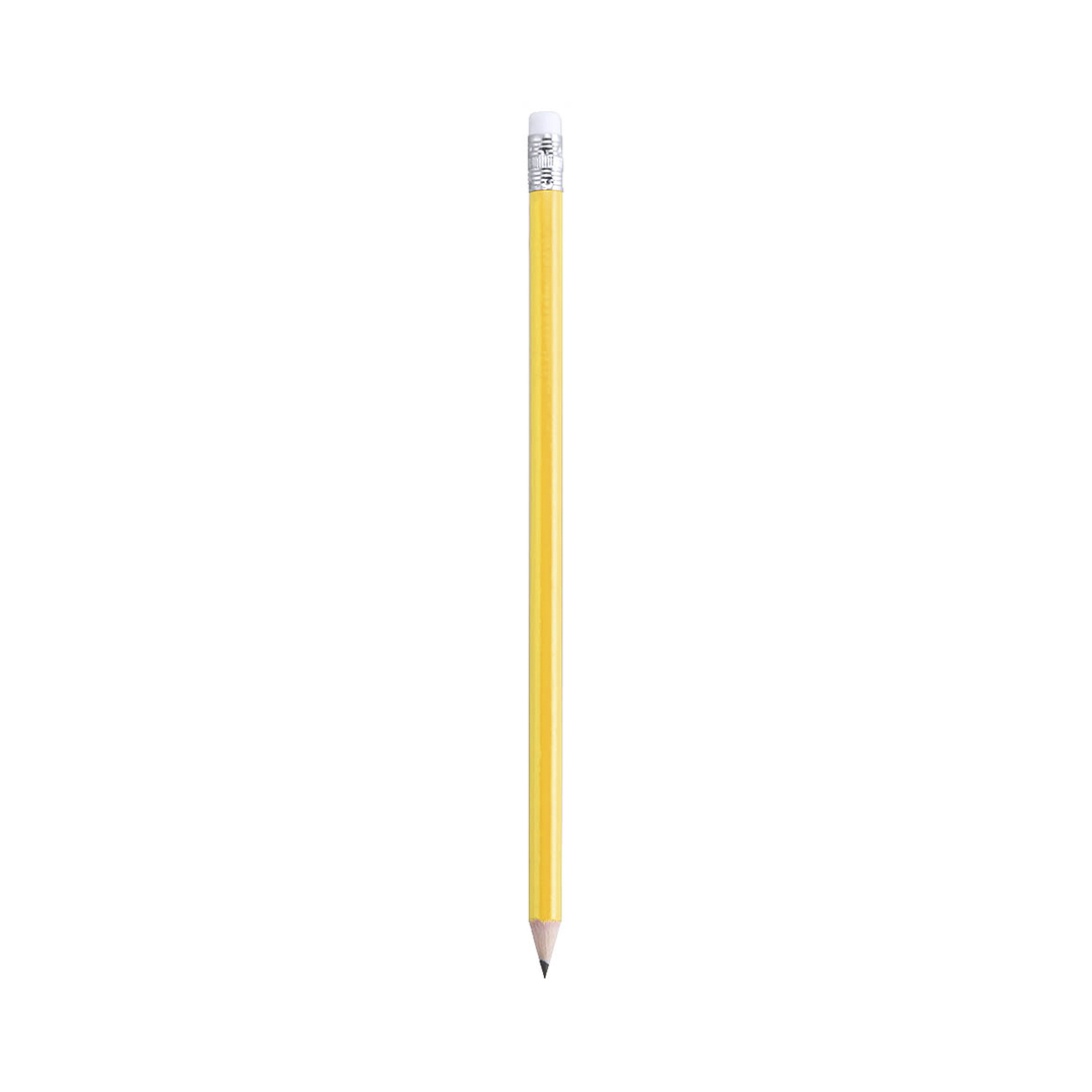 LAPIZ GRAFITO CON GOMA  COLOR MADERA ***AMARILLO *** REF.8587