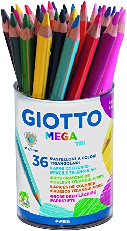 LAPIZ MEGA TRIANGULAR GIOTTO BOTE DE 36 LAPICES DE COLORES REF: 518200