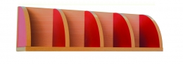 LEJA CASILLERO 4 HUECOS COLOR HAYA 82X22X22CM
