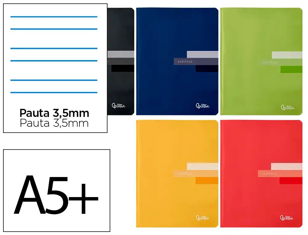LIBRETA GRAPADA CUARTO MONTESSORI 3.5MM  48 HOJAS LIDERPAPEL REF. 63830