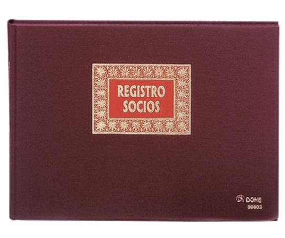 LIBRO REGISTRO DE  SOCIOS 100 HOJAS FOLIO APAISADO 09914