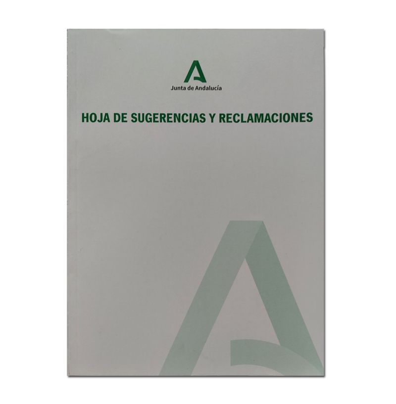 LIBRO SUGERENCIAS Y RECLAMACIONES JUNTA DE ANDALUCIA REF: 09996N1