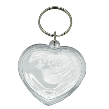 LLAVERO DE PLASTICO CRISTAL FORMA CORAZON DE 45MM NIEFENVER REF: 1300156