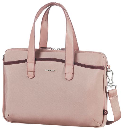 MALETIN PORTATIL DE 15.6" SAMSONITE BANDOLERA AJUSTABLE Y DESMONTABLE 105X405X270MM ROSA REF. 5414847767555