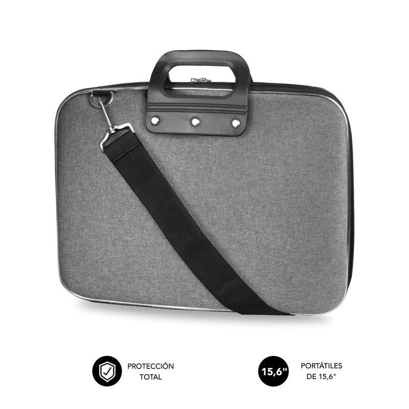 MALETIN PORTATIL SUBBLIM LAPTOP BAG PARA PORTATILES HASTA 15.6" COLOR GRIS REF. SUB-MAL LB-EVA0110