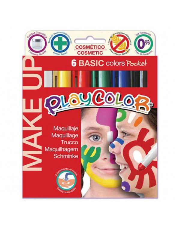 MAQUILLAJE PLAYCOLOR MAKE UP BASIC POCKET 6 COLORES BASICOS REF: P 01001