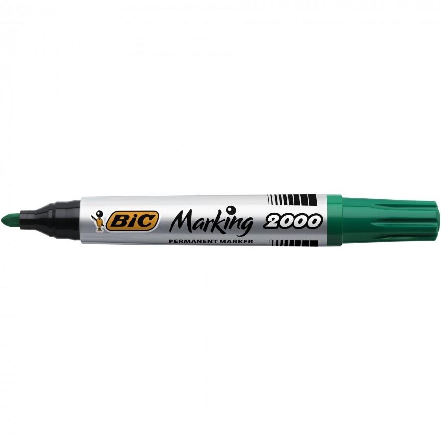 MARCADOR BIC 2000 PERMANENTE PUNTA REDONDA VERDE
