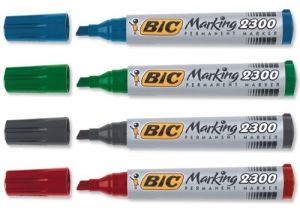 MARCADOR BIC 2300  PUNTA BISELADA NEGRO