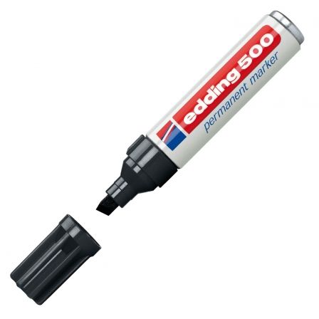 MARCADOR EDDING 500 PUNTA BISELADA 2-7MM NEGRO