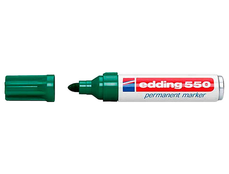 MARCADOR EDDING 550 3-4MM PTA. CONICA VERDE