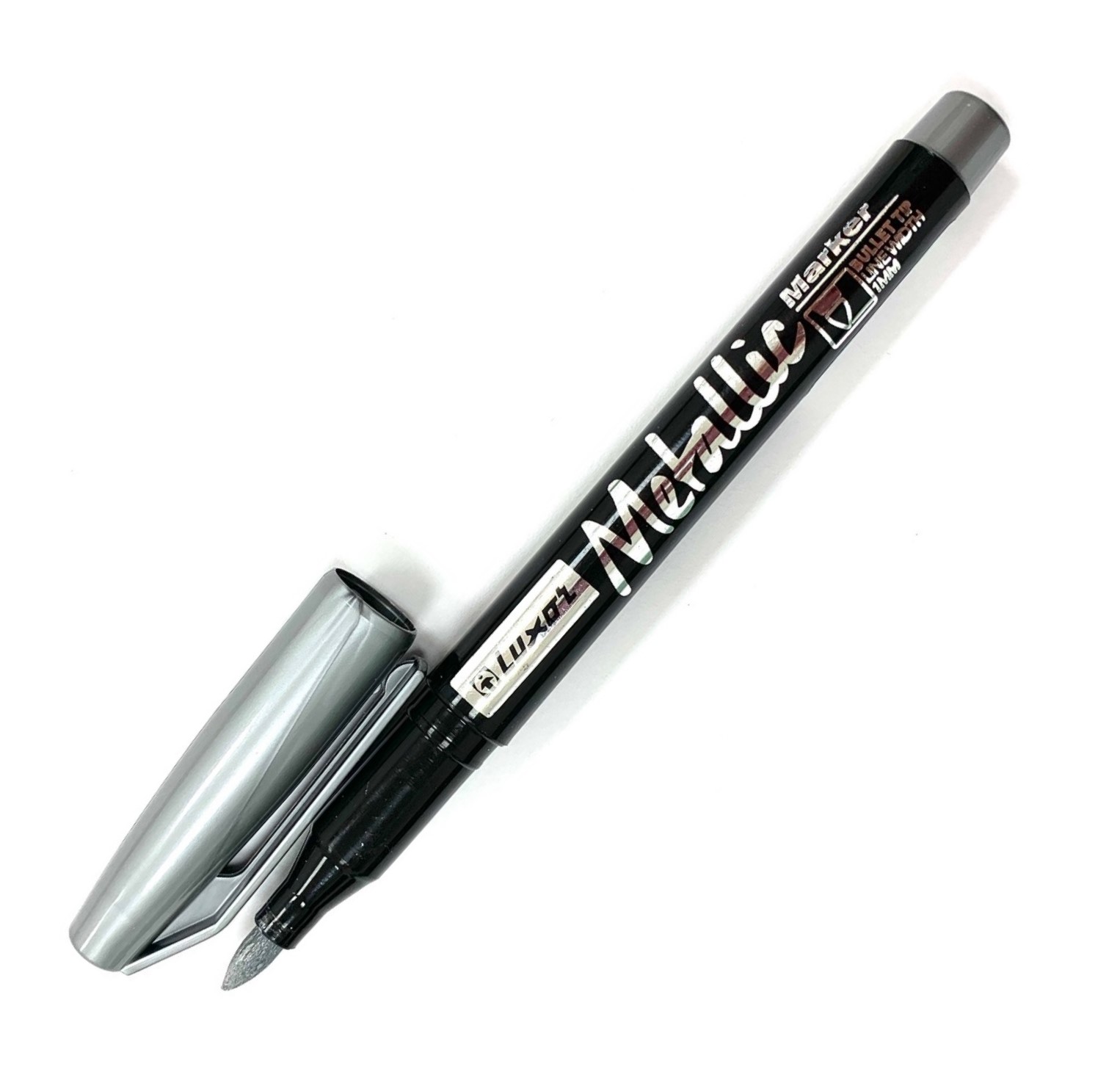 MARCADOR PERMANENTE METALICO PLATA METALLIC LUXOR REF: 3486