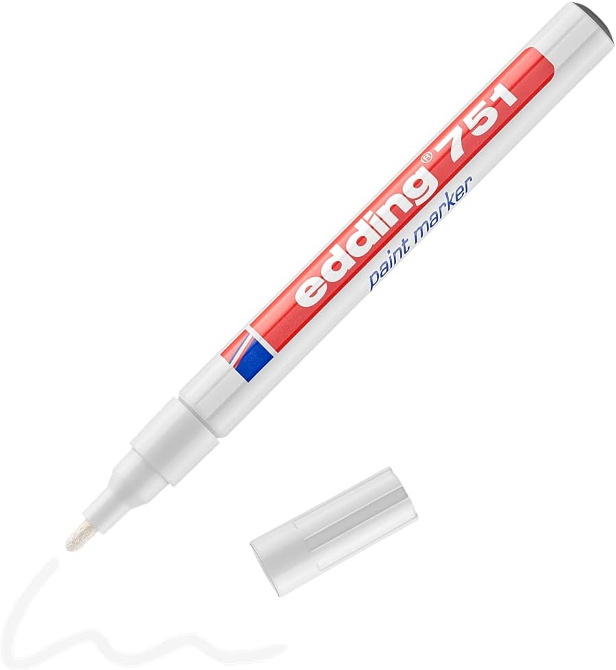 MARCADOR ROTULADOR EDDING PERMANENTE 1-2MM ***BLANCO*** 751-0