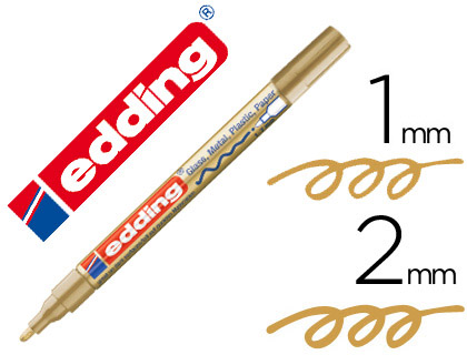 MARCADOR ROTULADOR EDDING PERMANENTE 1-2MM ***ORO*** 751-53
