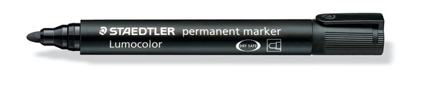 MARCADOR STAEDTLER 352-9 PERMANENTE PUNTA CONICA NEGRO 2MM