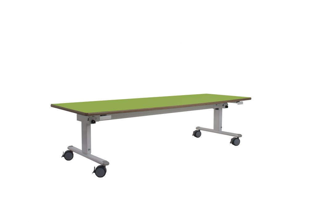 MESA ADULTO ABATIBLE LATERAL REGULABLE PATAS METAL 120X60CM