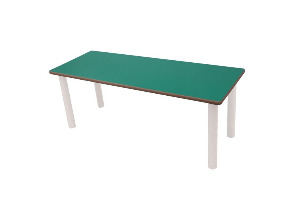 MESA ADULTO RECTANGULAR ALA PATAS METAL 120X45CM