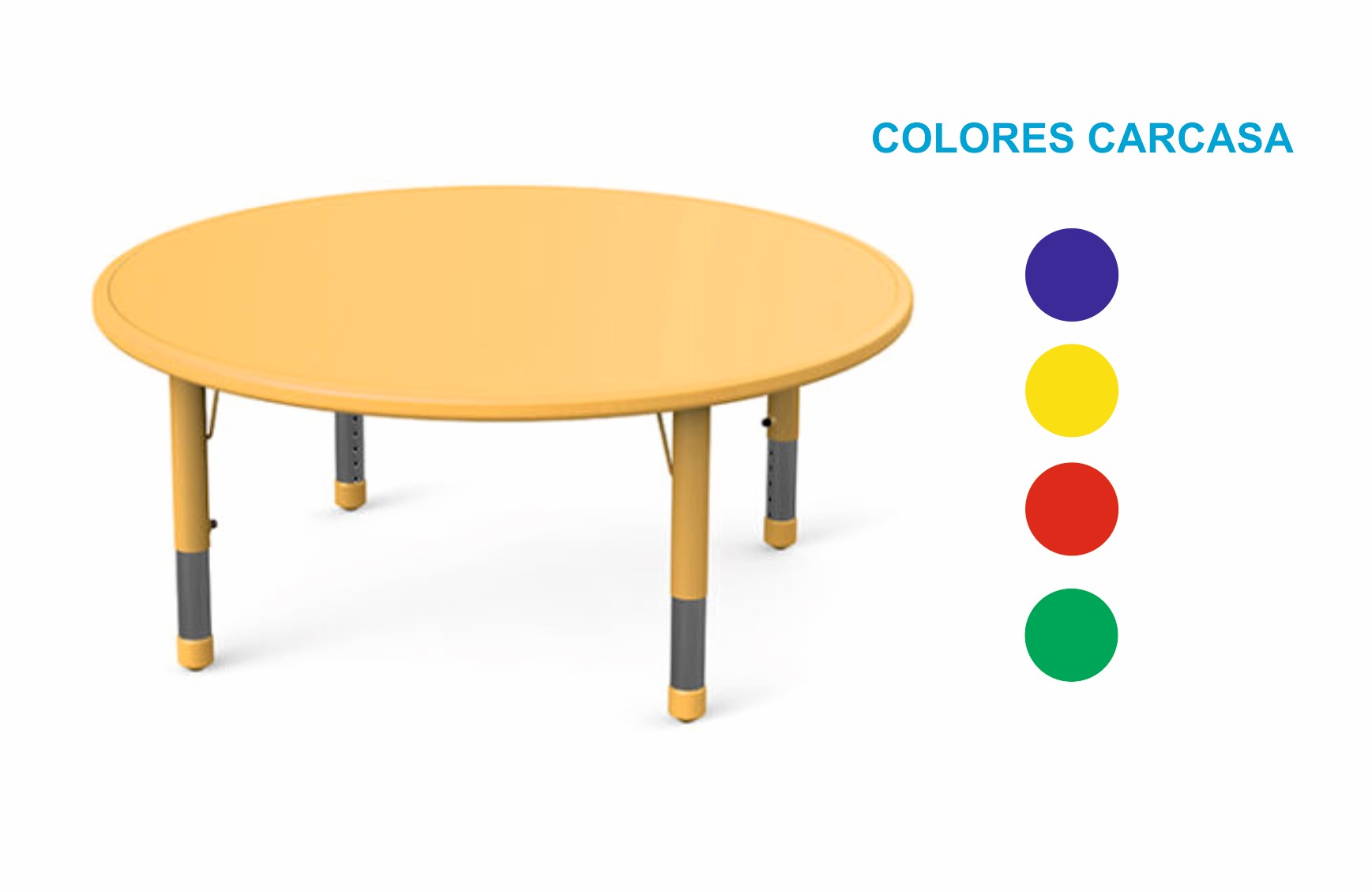 MESA CIRCULAR 115CM POLIETILENO *** REGULABLES EN ALTURA 40CM A 60CMM ***