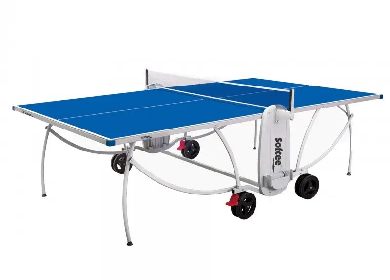 MESA DE TENIS **EXTERIOR** DE FACIL APERTURA Y SEGURIDAD INTEGRAL CON RUEDAS PARA SU FACIL TRANSPORTE