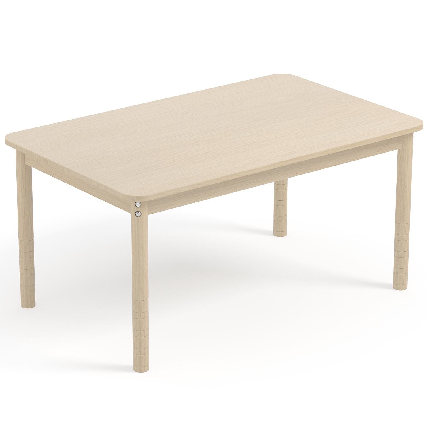 MESA MADERA INFANTIL DE 120X60CM EN ALTURA DE 40 - 46 - 52  Y 59CM REF: 1045 TEO