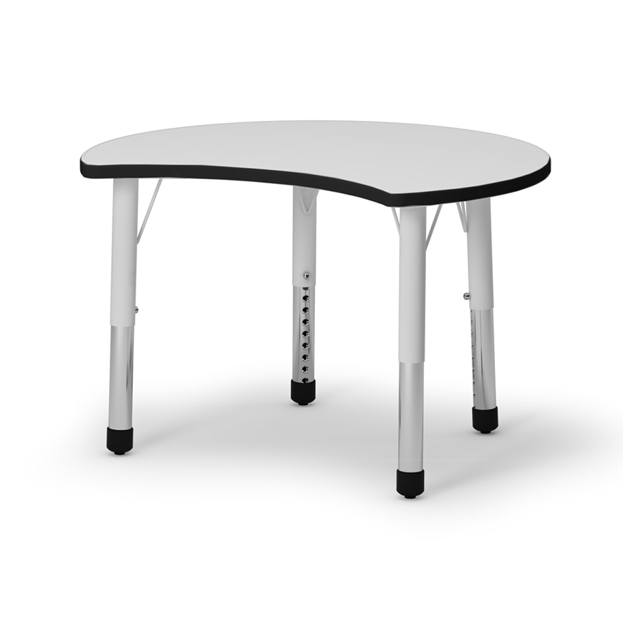 MESA MEDIA LUNA ESCOLAR RONY DE 91X64CM ALTURA REGULABLE DE 40 A 65CM REF: 2221   **OFERTA**