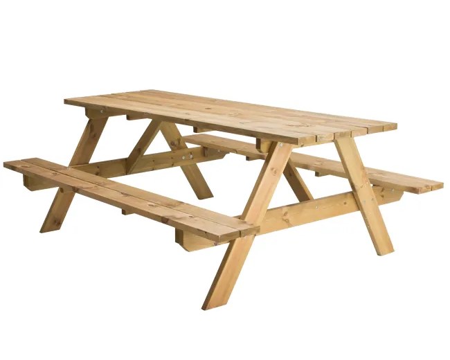 MESA PIC NIC MADERA EXTERIOR 177x153x74CM DE PINO TRATADO EN AUTOCLAVE