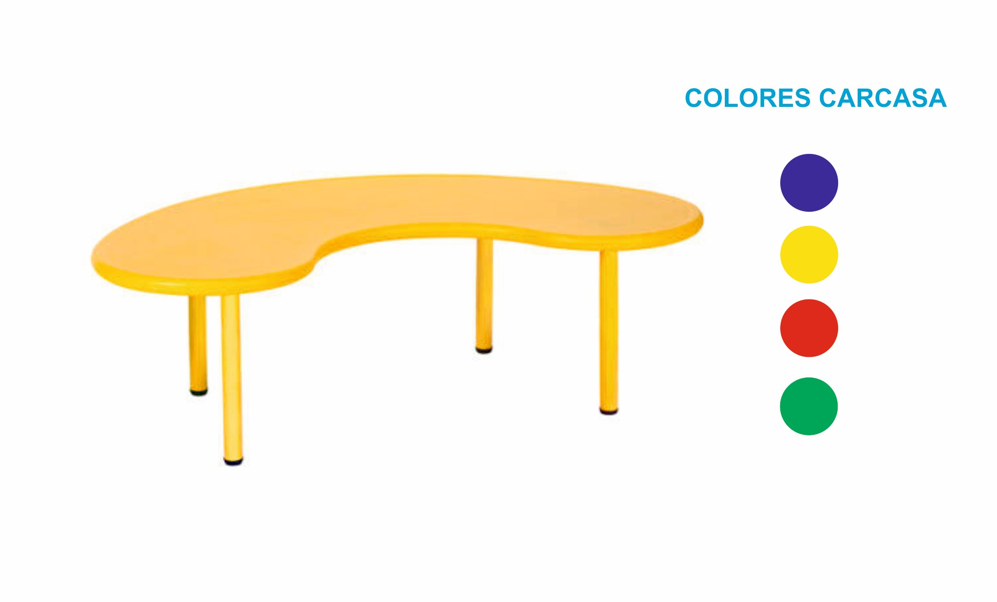 MESA POLIPROPILENO **EN U** TALLA 1 DE 165X90CM CM ALTURA 46CM