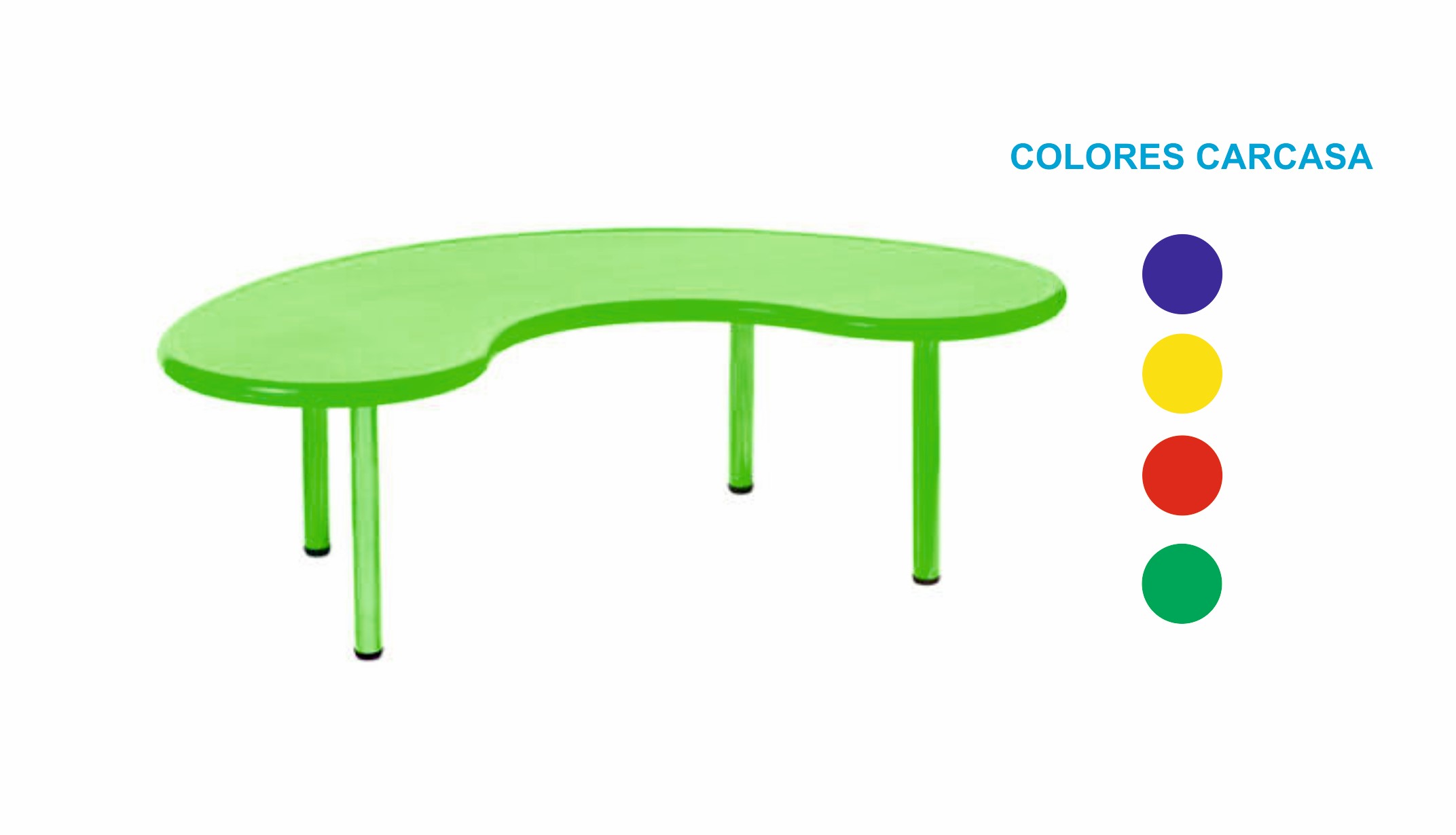 MESA POLIPROPILENO **EN U** TALLA 2 DE 165X90CM CM ALTURA 52CM