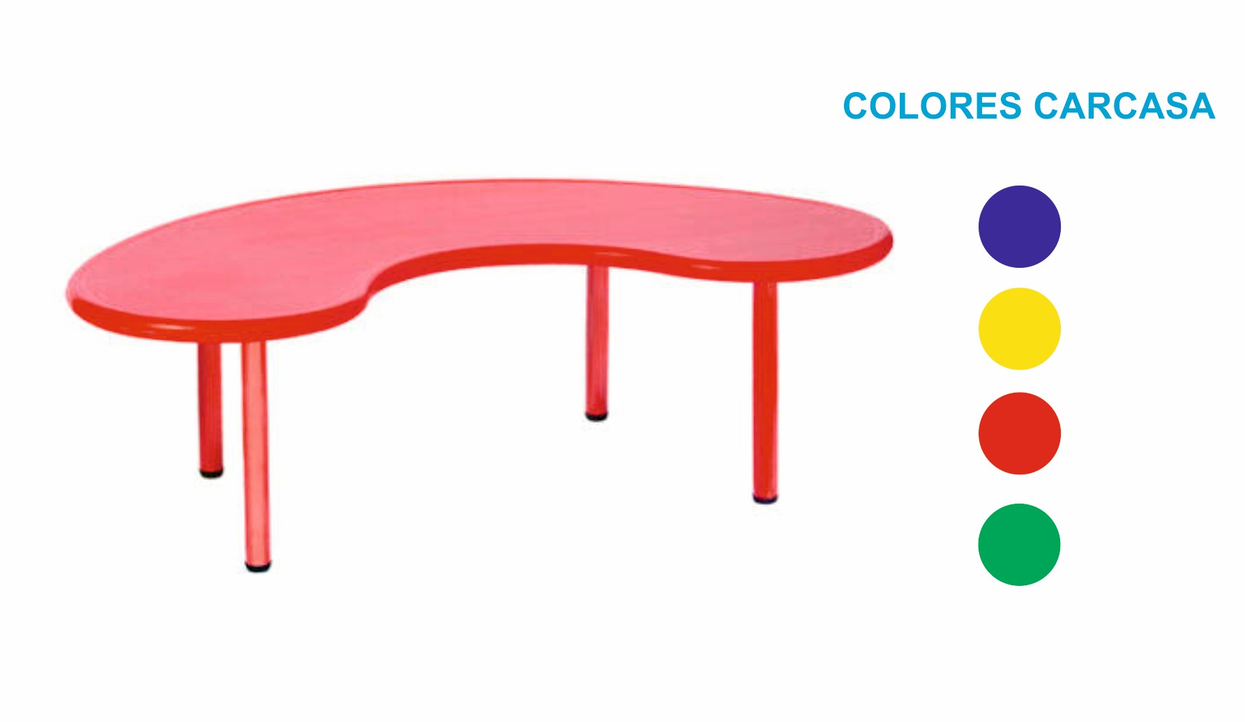 MESA POLIPROPILENO **EN U** TALLA 3 DE 165X90CM CM ALTURA 59CM