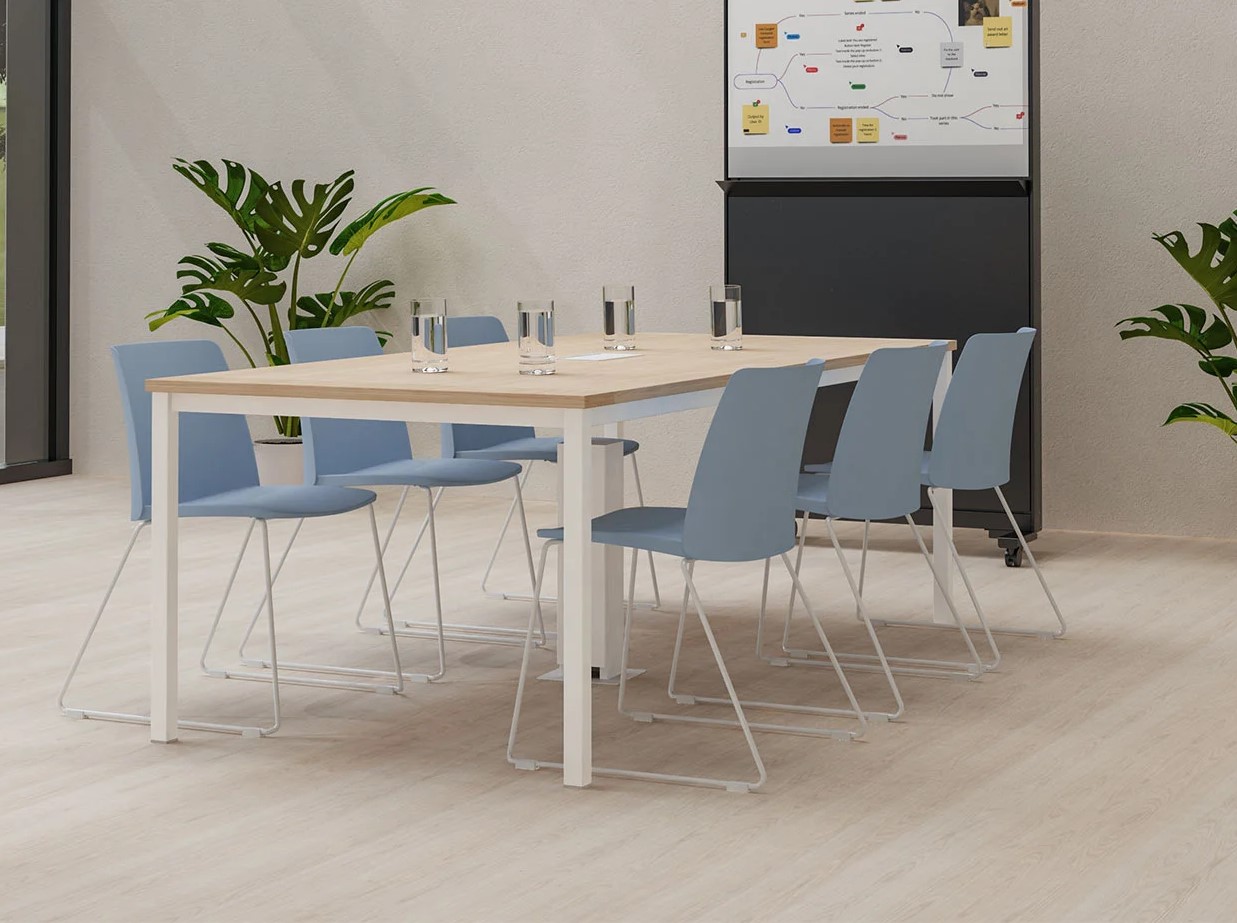 MESA REUNION DE 210X100CM ESTRUCTURA METALICA