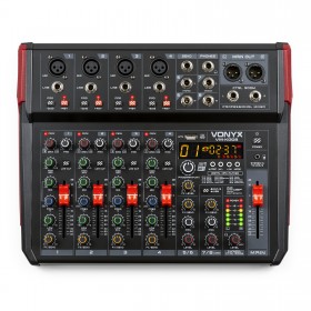 MEZCLADOR PODCAST GRABADOR DE ESTUDIO DE 8 CANALES VONIX VM-KG BT/DSP/USB
