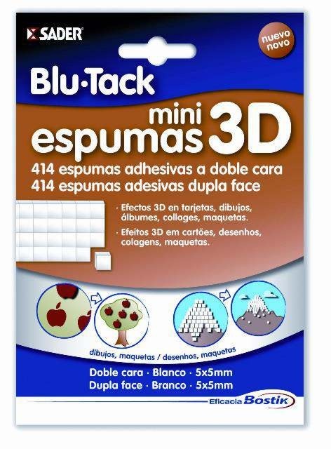 MINIESPUMAS 3D ADHESIVAS MANUALIDADES 414 UDS BLU TACK REF. 1691