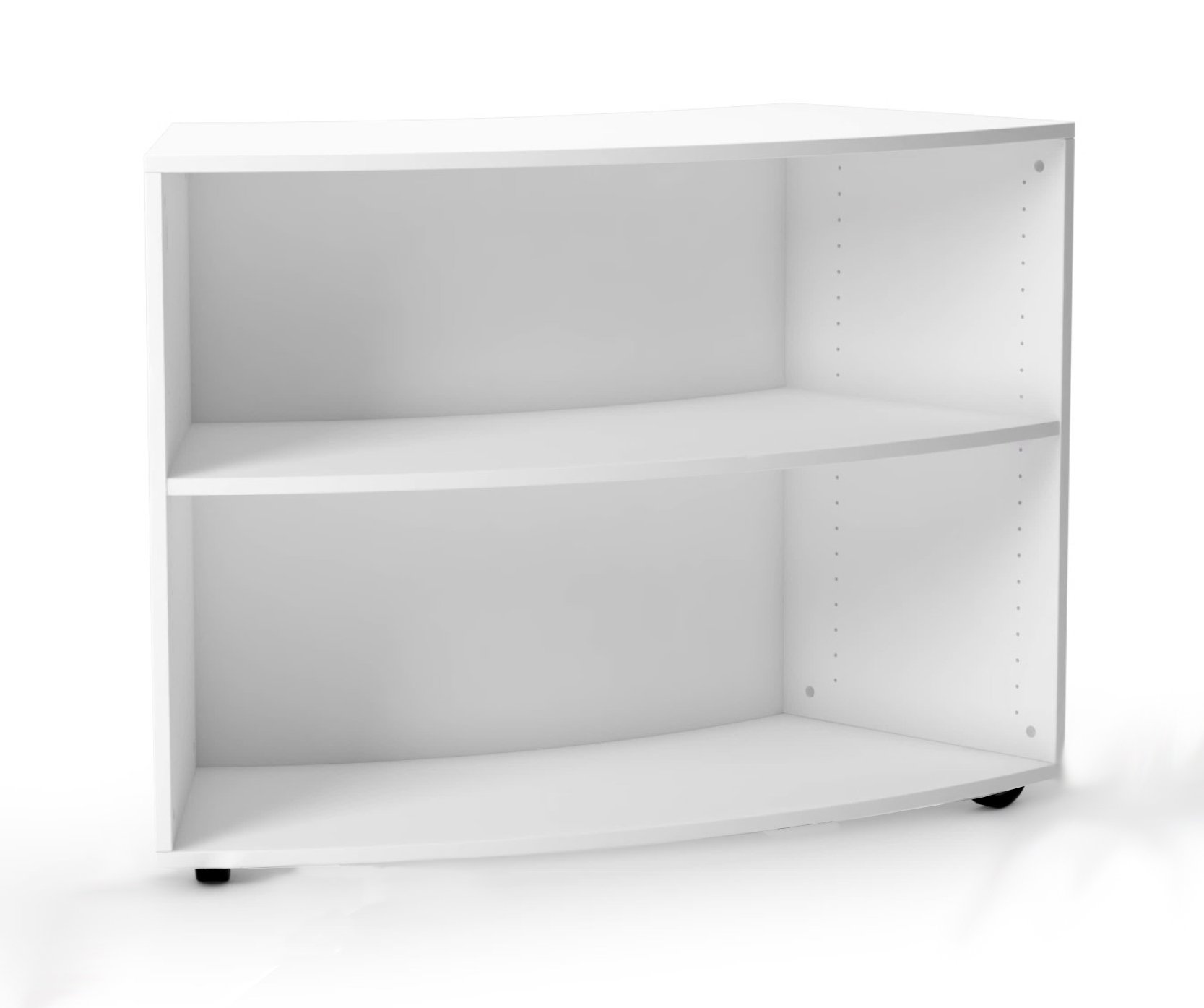 MUEBLE ABIERTO A UNA CARA Y CURVO DE 1146X450X814CM