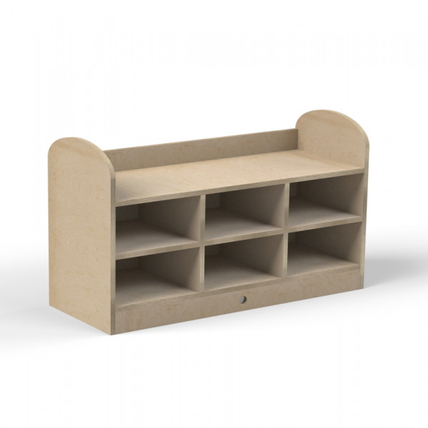 MUEBLE BAJO 6 CASILLAS MDF HAYA 104X40X65CM