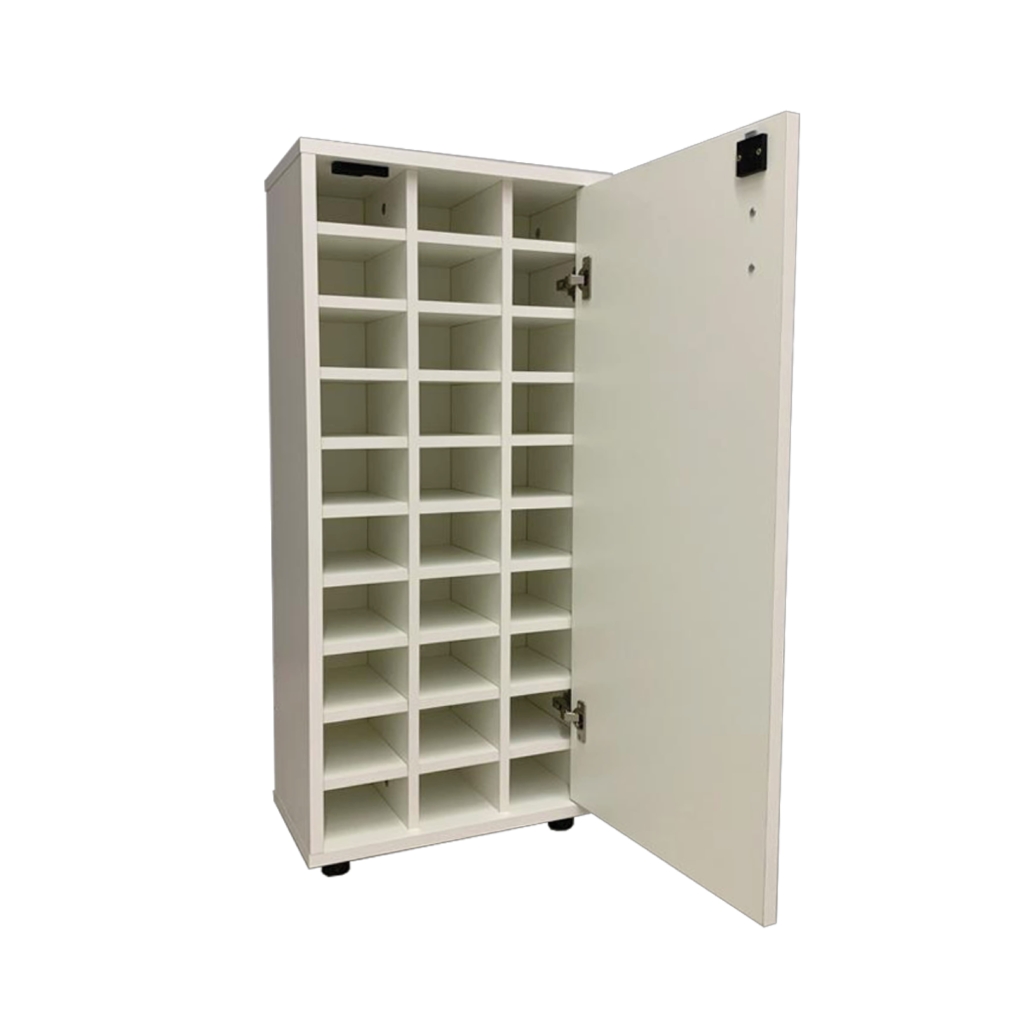 MUEBLE CASILLERO PARA MOVILES CON PUERTA Y CERRADURA 46X25X102CM