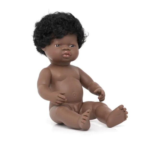MUÑECO ***32CM*** AFRICANO NIÑO  MINILAND REF. 31053
