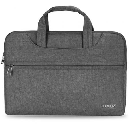 Maletín Subblim Business Laptop Sleeve para Portátiles hasta 15.6"/ Cinta para Trolley/ Gris