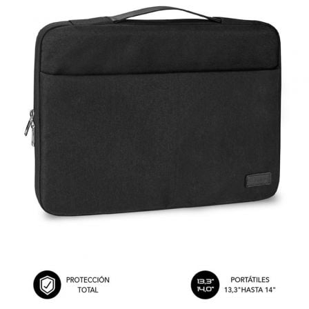 Maletín Subblim Elegant Laptop Sleeve para Portátiles hasta 14"/ Negro