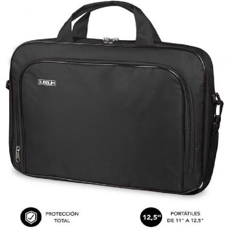 Maletín Subblim Oxford para Portátiles hasta 12.5"/ Negro