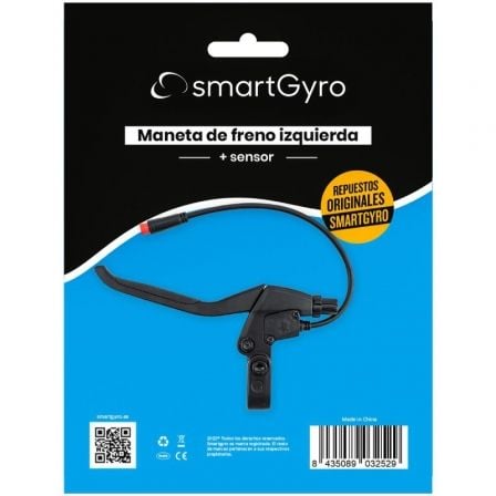 Maneta de Freno Izquierdo + Sensor para Patinete Eléctrico SmartGyro PP27-081/ Compatible con Speedw