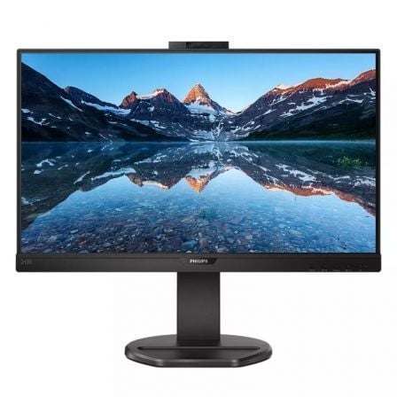 Monitor Profesional Philips 243B9H 23.8"/ Full HD/ Webcam/ Multimedia/ Negro