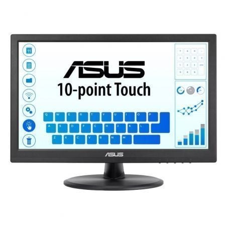 Monitor Profesional Táctil Asus VT168HR 15.6"/ WXGA/ Negro