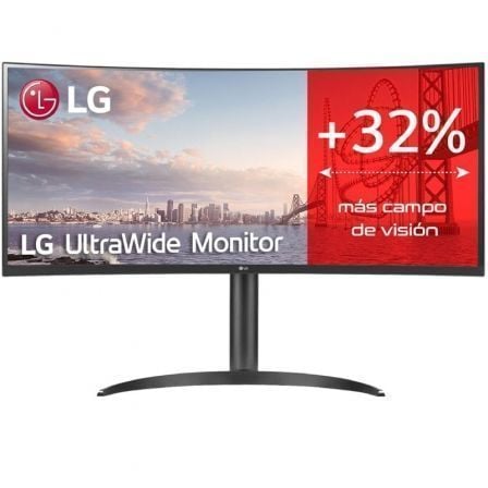 Monitor Profesional Ultrapanorámico Curvo LG 34WQ75C-B 34"/ WQHD/ Multimedia/ Negro