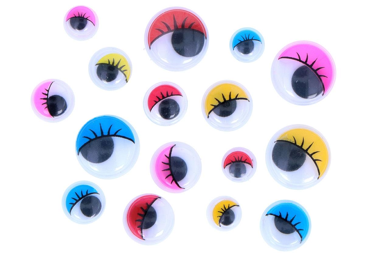 OJOS MOVILES DE COLOR CON PESTAÑA REDONDOS DE 10MM  BOLSA DE 100 UNIDADES APLI REF: 13265