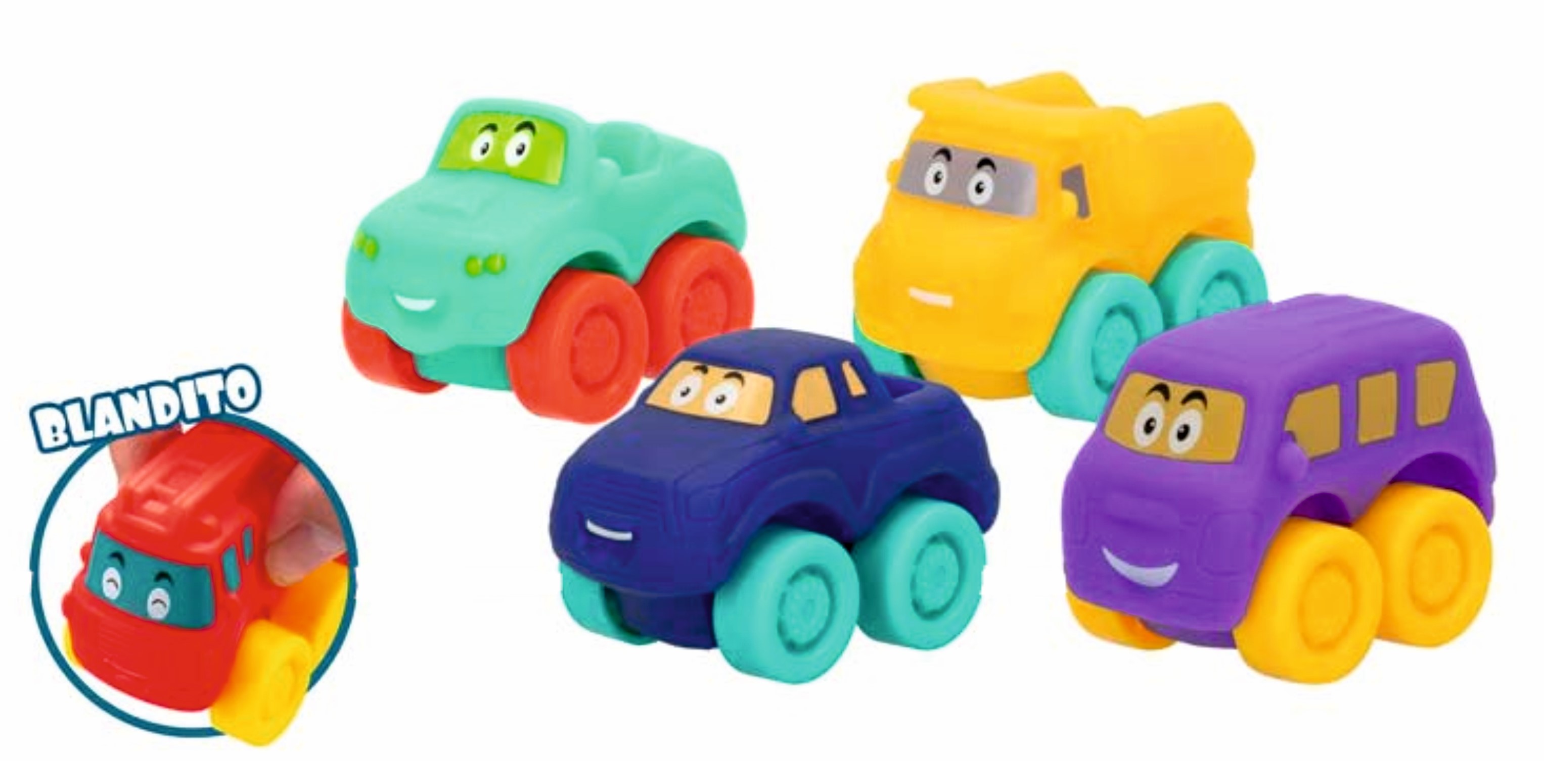 PACK 4 COCHES INFANTILES BLANDITOS DIMENSIONES 240X75X80MM
