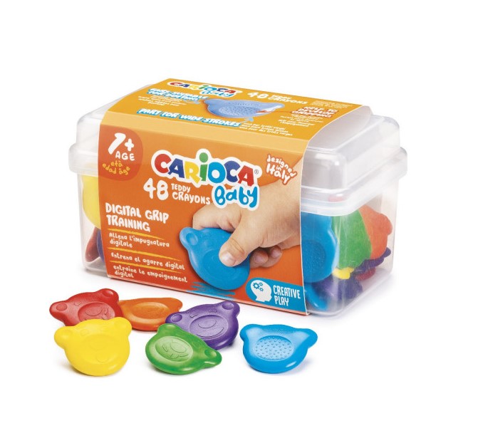 PACK MALETIN 48 CERAS DE COLORES FORMA OSITOS CARIOCA REF: 42958