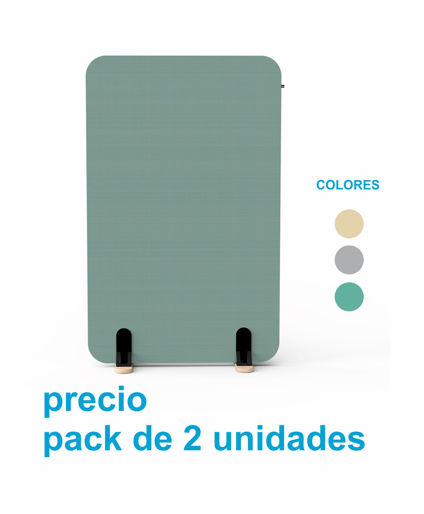 PANEL ACUSTICO 100X160CM ***PACK DE 2 UNIDADES***